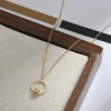 Activity small lock ring diamond necklace for women, sliding lock-shaped pendant, hollowed-out tag, fine chain, light luxury gold collarbone chain necklace Application Scenario
